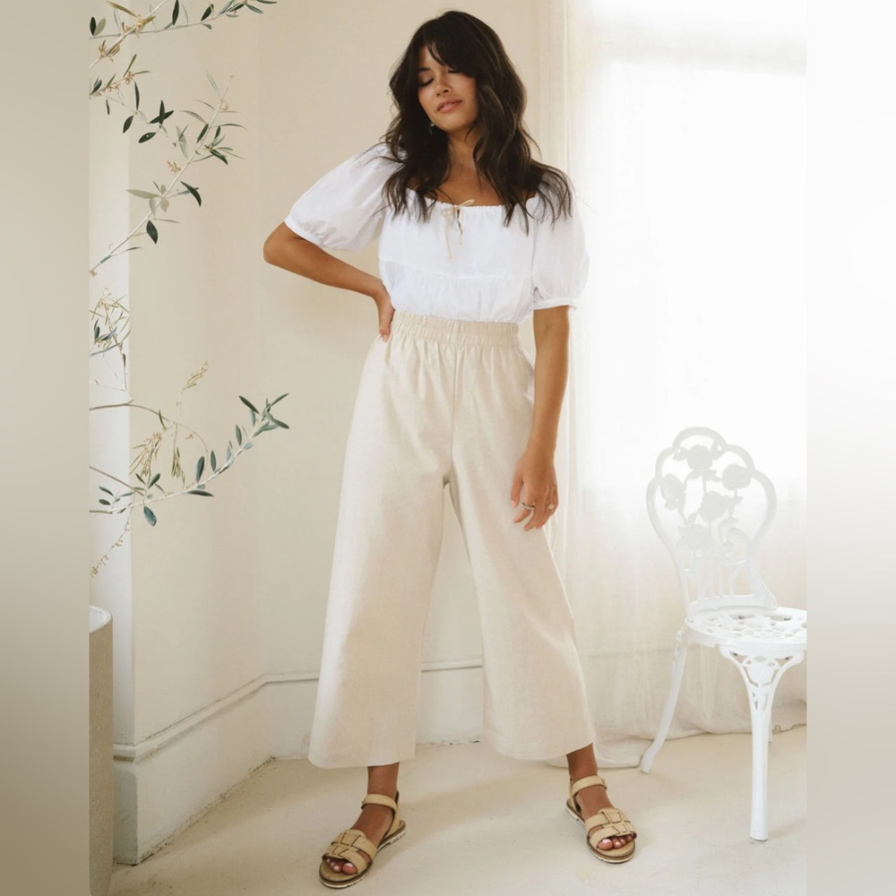 Harly Jae Aura Pants - Wide-Leg natural Linen